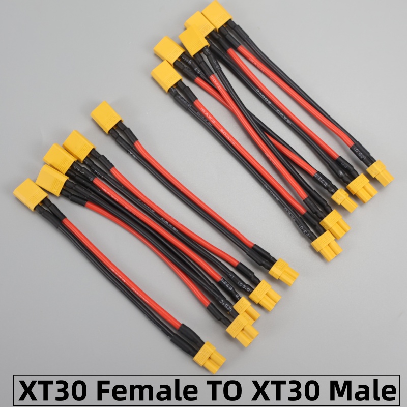 Drone Battery Plate - XT30 man-vrouw voedingskabel 16AWG siliconen verlengdraad