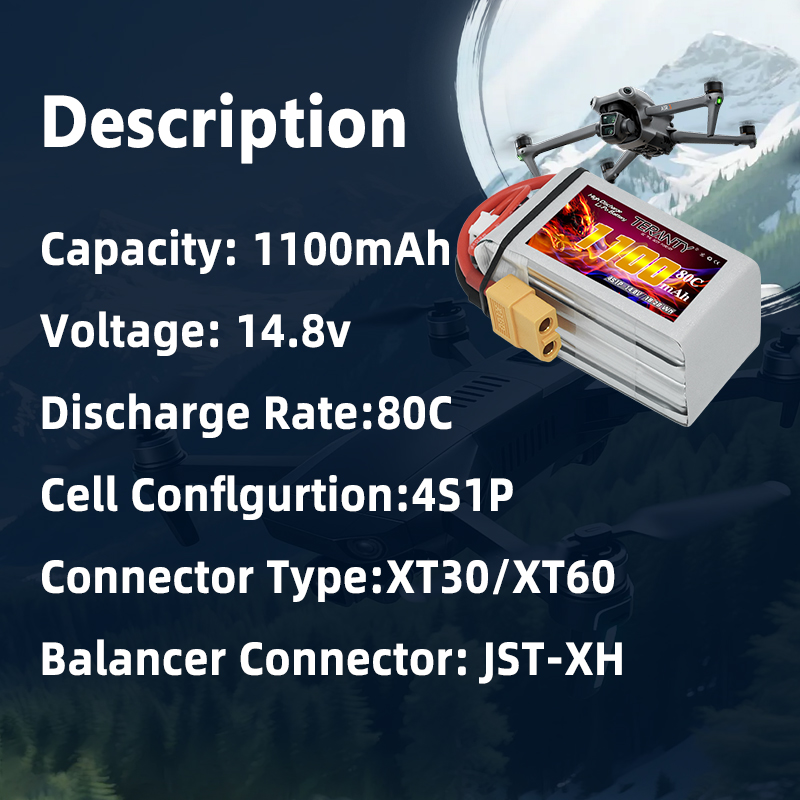 TERANTY 4S 1100mAh 80C/160C Li - Drone Battery Plate recensie en prijs
