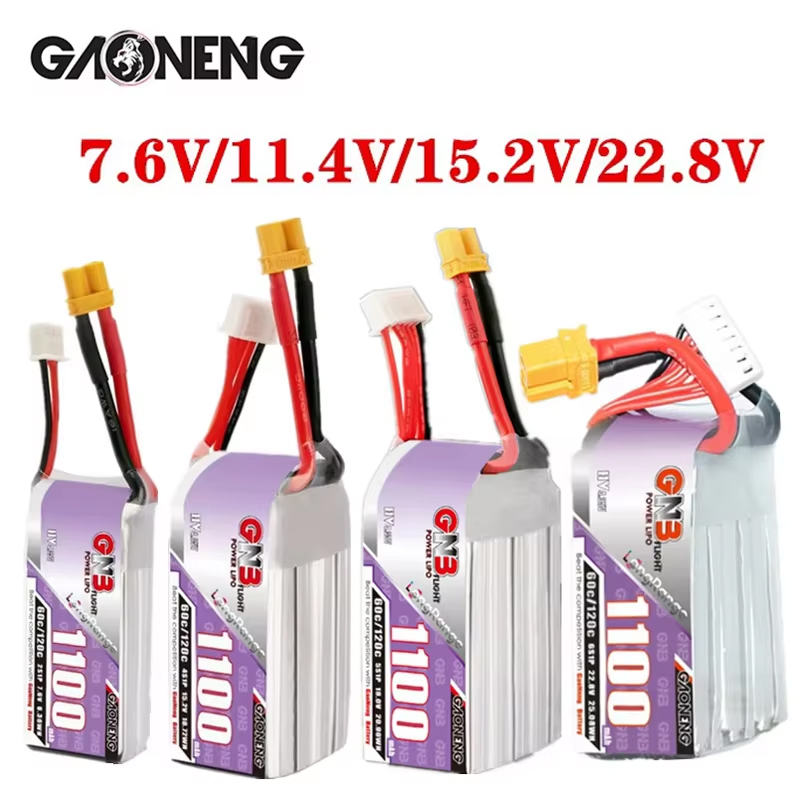 GNB 1100mAh 2S 3S 4S 6S 60C/12 - Drone Battery Connector recensie en prijs