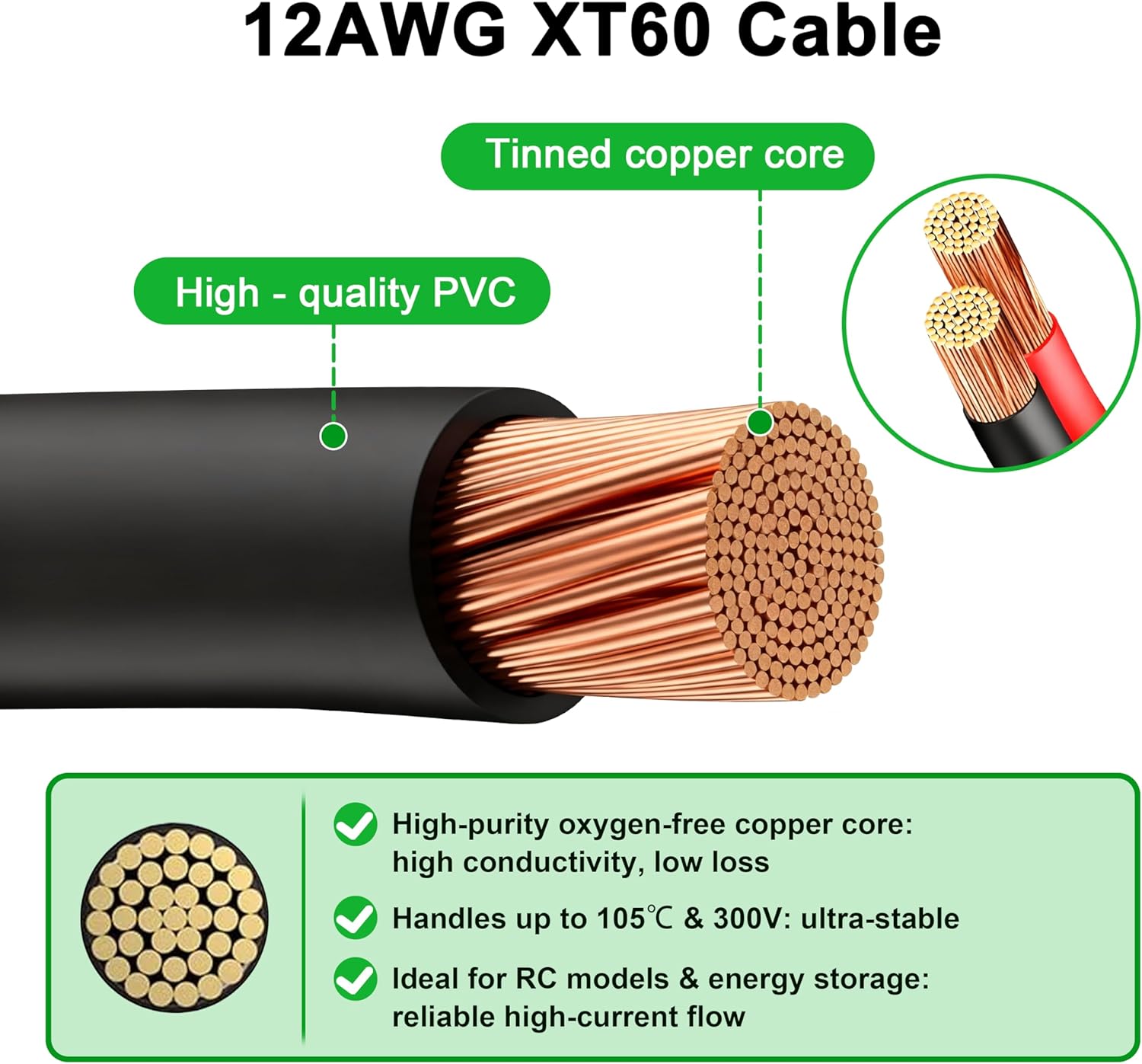 JMUYTOP 3FT 12AWG XT60 Paneelm - Drone Battery Connector recensie en prijs